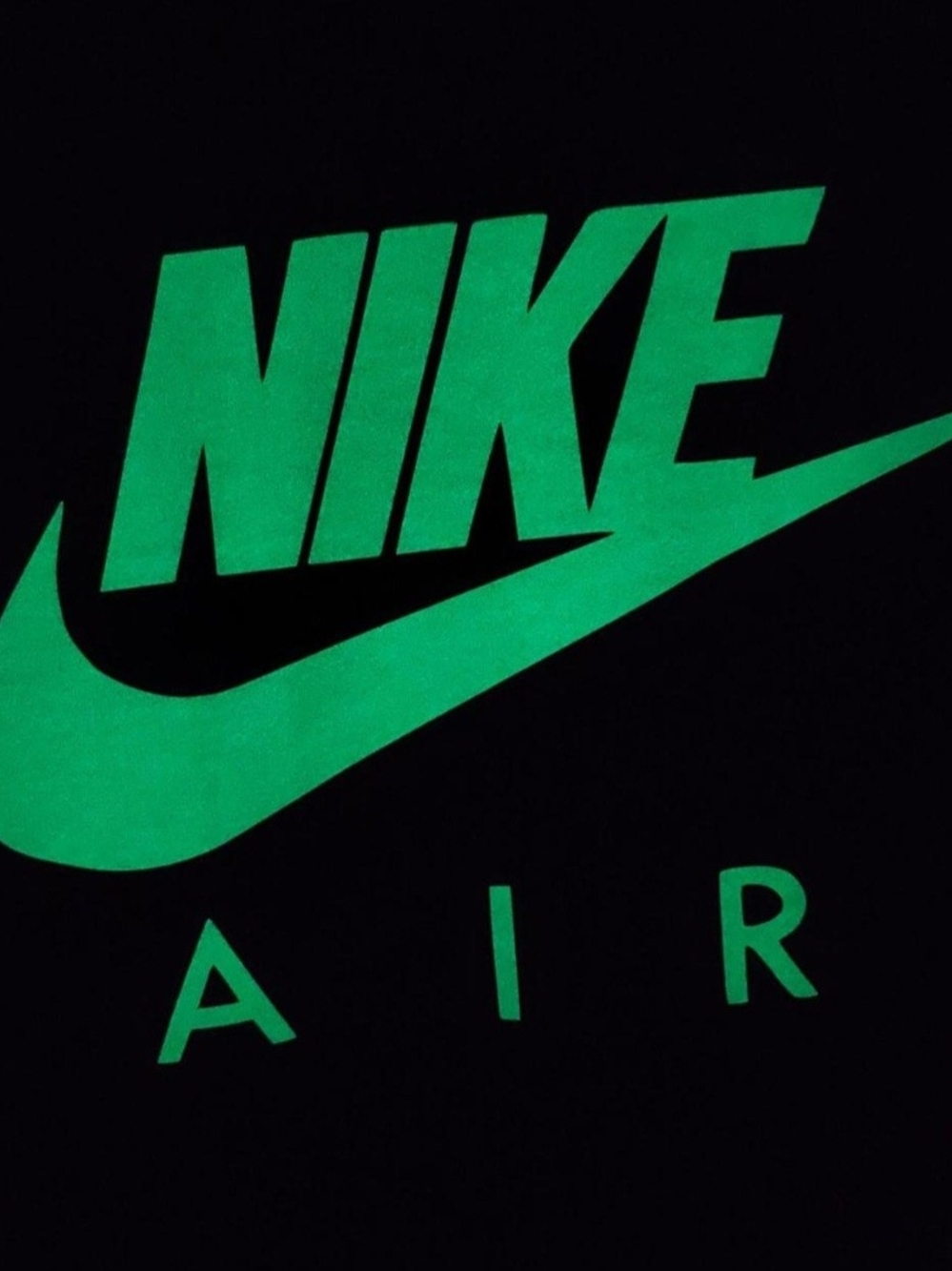 Nike Black Tee with White Swoosh and Text